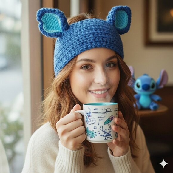 NEW Disney STITCH Aloha Hula Hawaii Sketch Ceramic 13 oz Coffee Tea Mug Cup - Picture 1 of 5